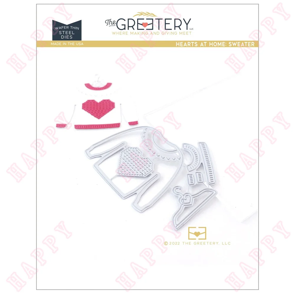 

New Metal Cutting Dies Valentine's Day Sweater For DIY Scrapbooking Envelope Decorative Embossing Handcraft Paper Craft Template