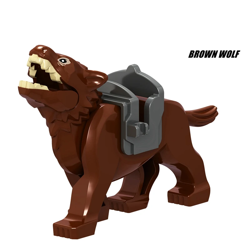 Magic Middle Series Classic Animals Building Blocks Creative War Mount Elk Boar Wolf DIY Bricks Toys For Children Christmas Gift