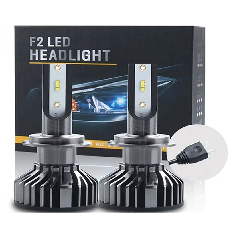 Super Bright Auto LED Car Light F2 CSP chip H4 H7 H1 Headlamp Fog Light LED F2 LED headlights car accessories