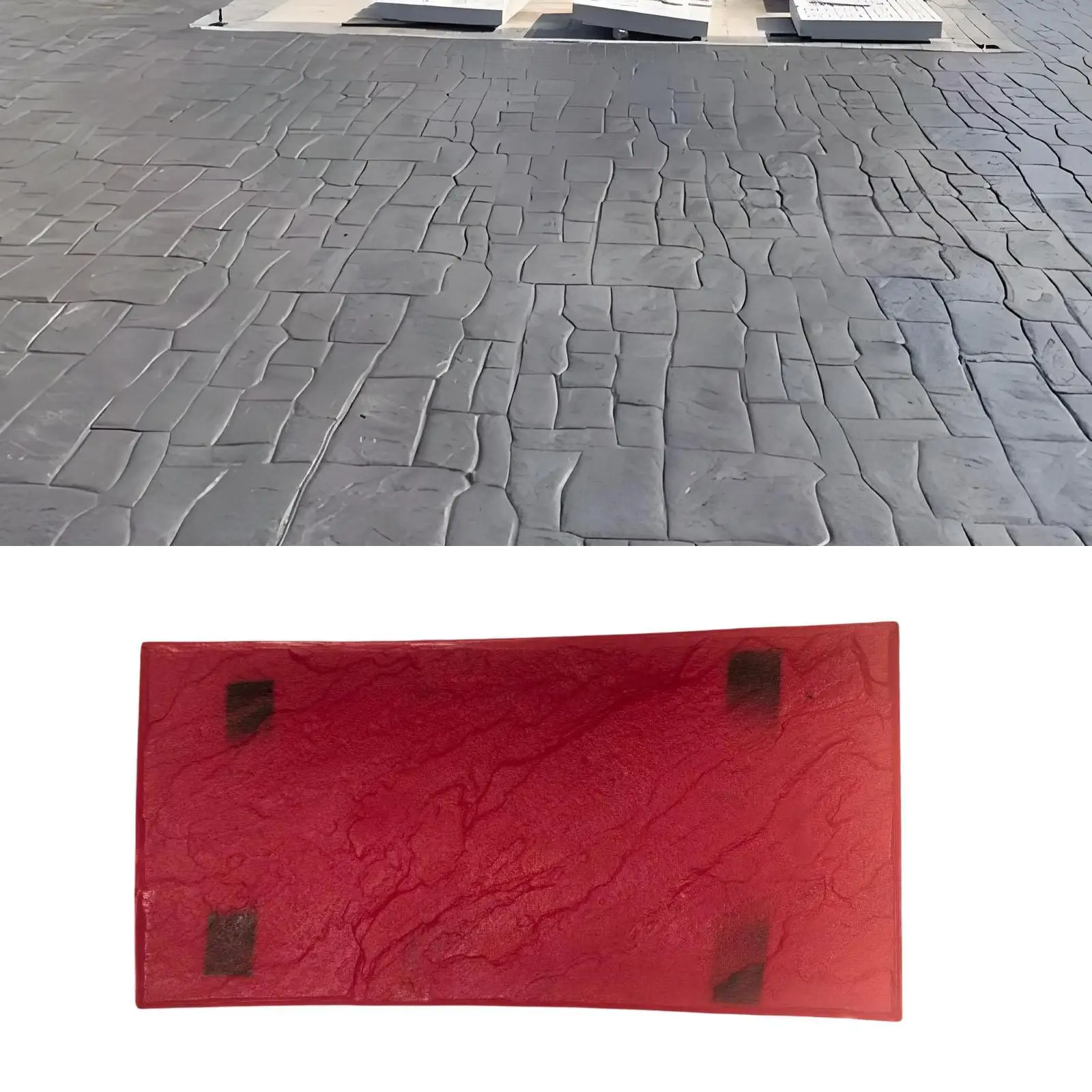 

Polyurethane Concrete Stamping Mat Stone Wall Texture Mold for Patio Floor Template Outdoor Use