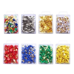 100 Pieces Colors Thumbtack Roundness Decorative Push Pins Thumb Tacks for Wall Cork Boards Paper,Bulletin Board