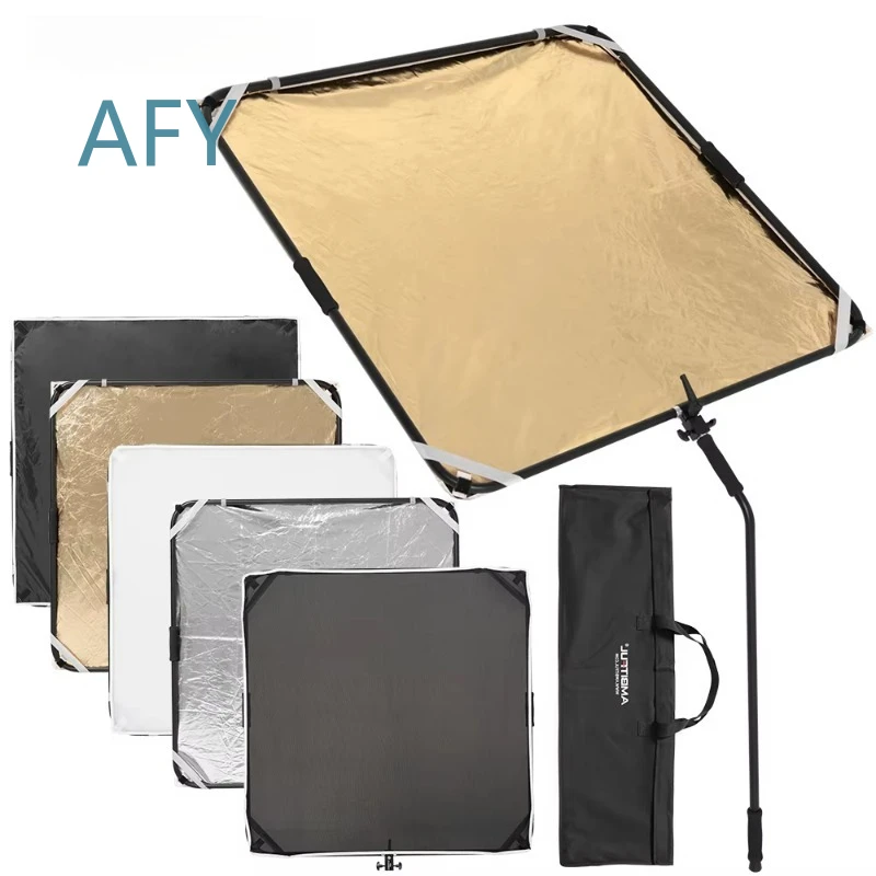 KS05 100x100cm 6 in 1 Reflective Diffuser for Photography Lighting Kit for Studio Backdrop for Portrait Video Shooting for
