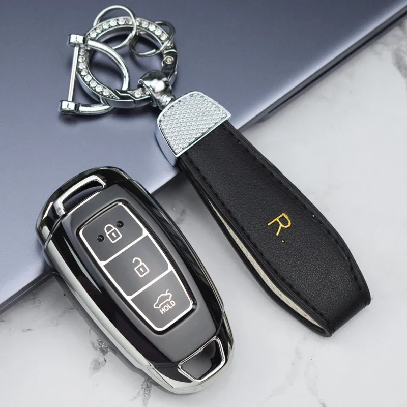 3/4/5 Buttons Car Key Case Cover Keychain for Hyundai I30 Ix35 KONA Encino Solaris Azera Grandeur Ig Accent Santa Fe Palisade