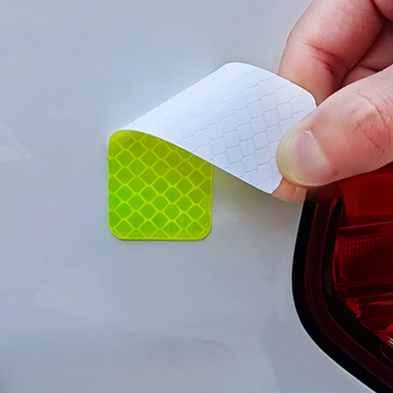 10 قطعة خوذة تحذير السلامة ملصقات عاكسة قطاع مقاوم للماء عالية الوضوح عاكس الشريط لركوب الليل المشي سيارة #4