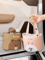 Car Organizer Back Seat Cartoon Car Seat Organizer High-Capacity Multifunction PU Leather Travel Accessories Suspended Design