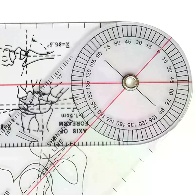 Alat Ukur Sudut Multi-Ruler Goniometer Medis untuk Ortopedi Sendi