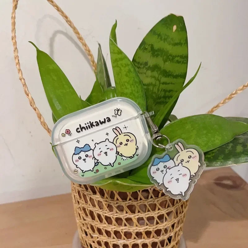 Chiikawa حقيبة سماعة الاذن ل Airpods 1 2 3 Pro سماعة رأس لاسلكية صندوق أنيمي غطاء مقاوم للسقوط ل AirPods Pro2 اكسسوارات هدية