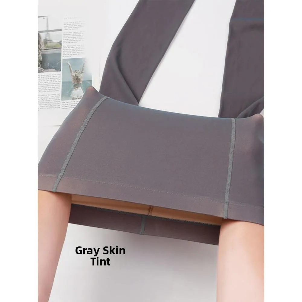 

plus Size ey Semi-Transparent Inteated Sl Trousers for Women Outerwear Casual Comfortable Breathable Polyester