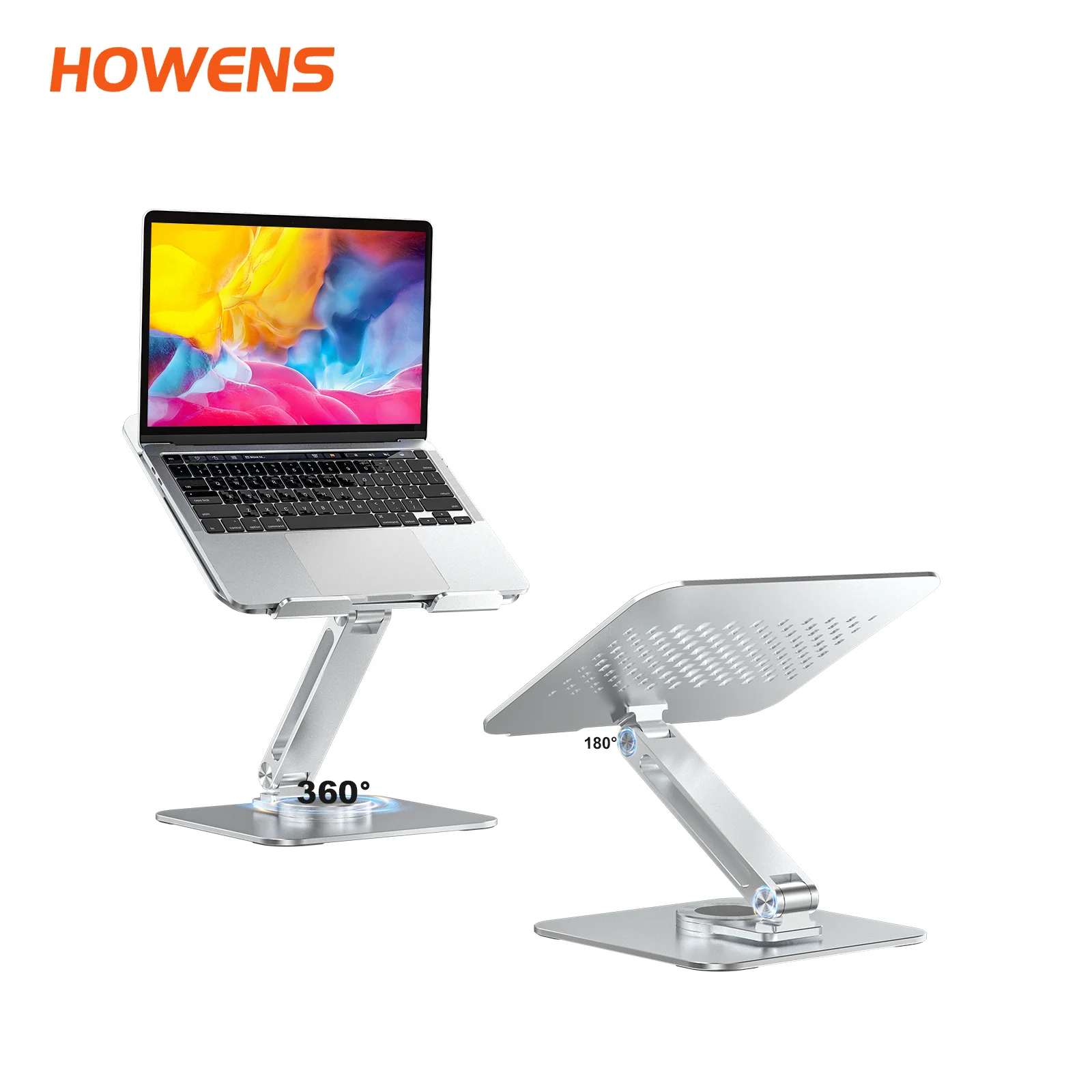 Aluminum Alloy Laptop Stand for Desk Foldable Riser Holder Computer Stand Compatible with MacBook Pro Air/HP/Dell 10-17