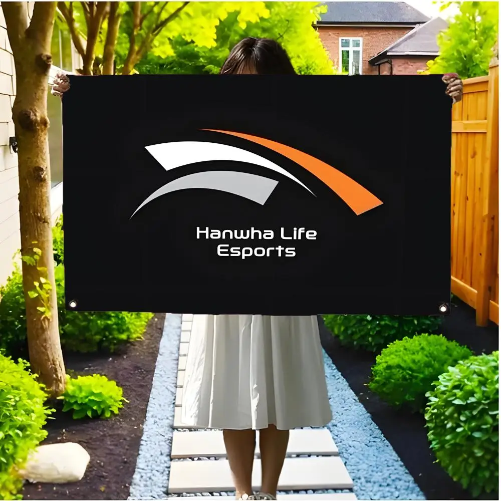 esports league Hanwha Life Esports Flags Borderless four-ring ornament indoor outdoor decoration effortless to hang