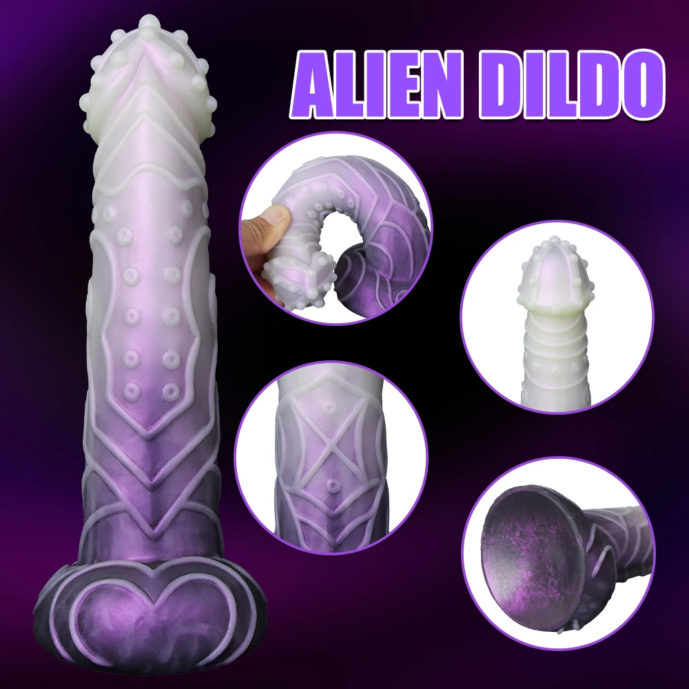 Alien Dildo Fantasy Penetration Anal Huge Butt Plug Soft Silicone Female Realistic Dildo Prostate Massager Sex Toy Sexual Health