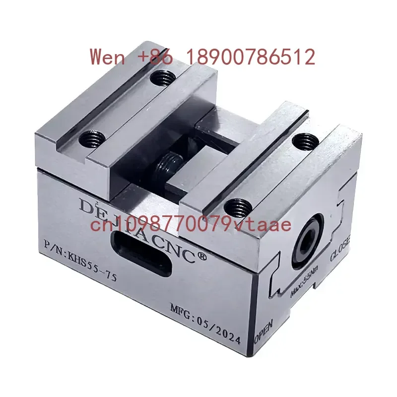 Dejiacnc KHS55-75 Manual Alloy Steel High Precision Compact Design Small Modular Self Centering Vise for Milling & Bench Work