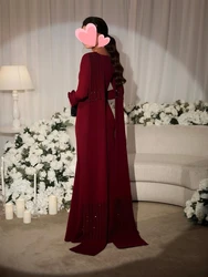 Oisslec Dress Elegant Vintage Sweet Red Beads Stylish Slit Fashion Customize Formal Occasion Prom Dress Evening Party Gowns