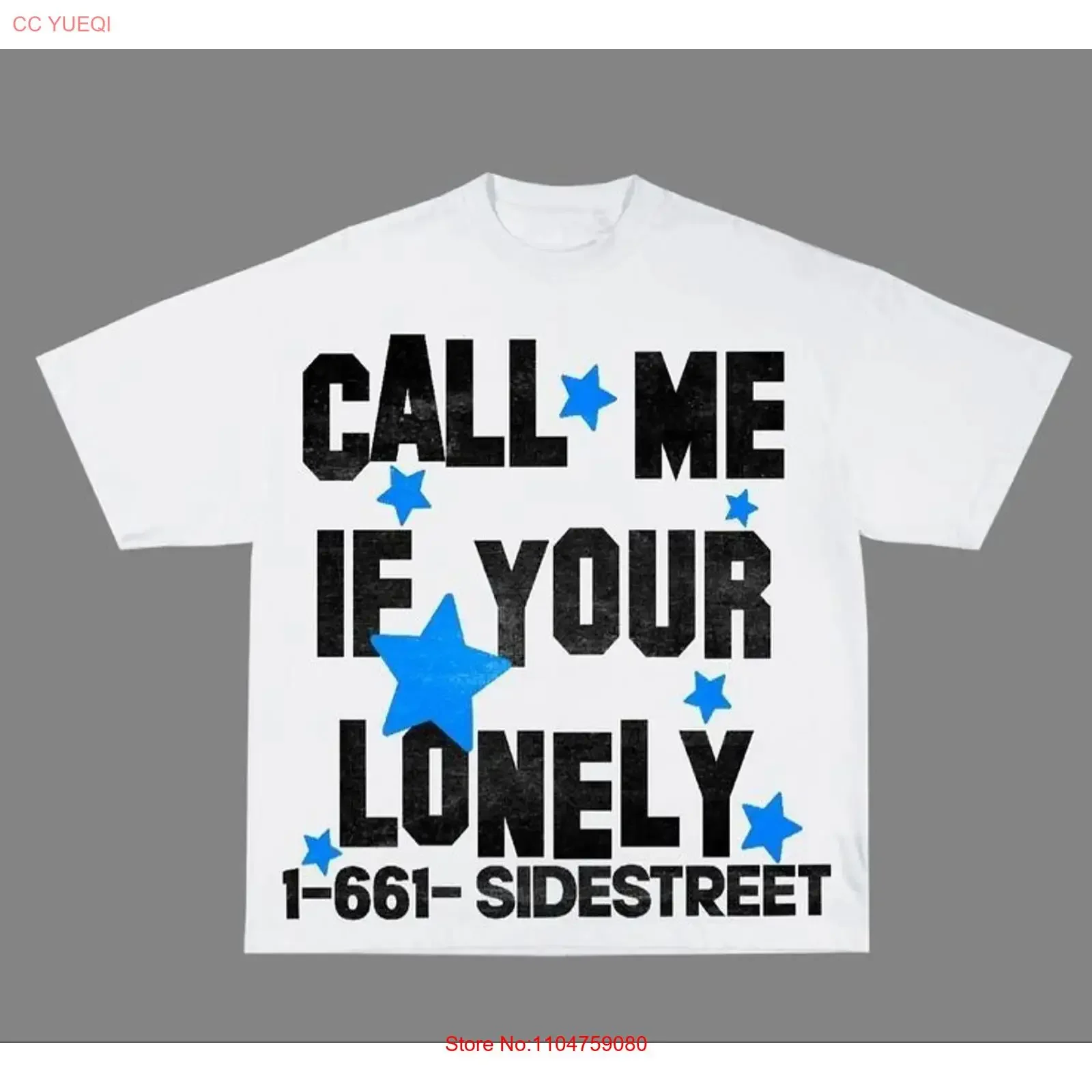 Call me if your lonely T Shirt Retro classic style Trendy S 5XL vintage Washed fashion Slightly Comfortable homme