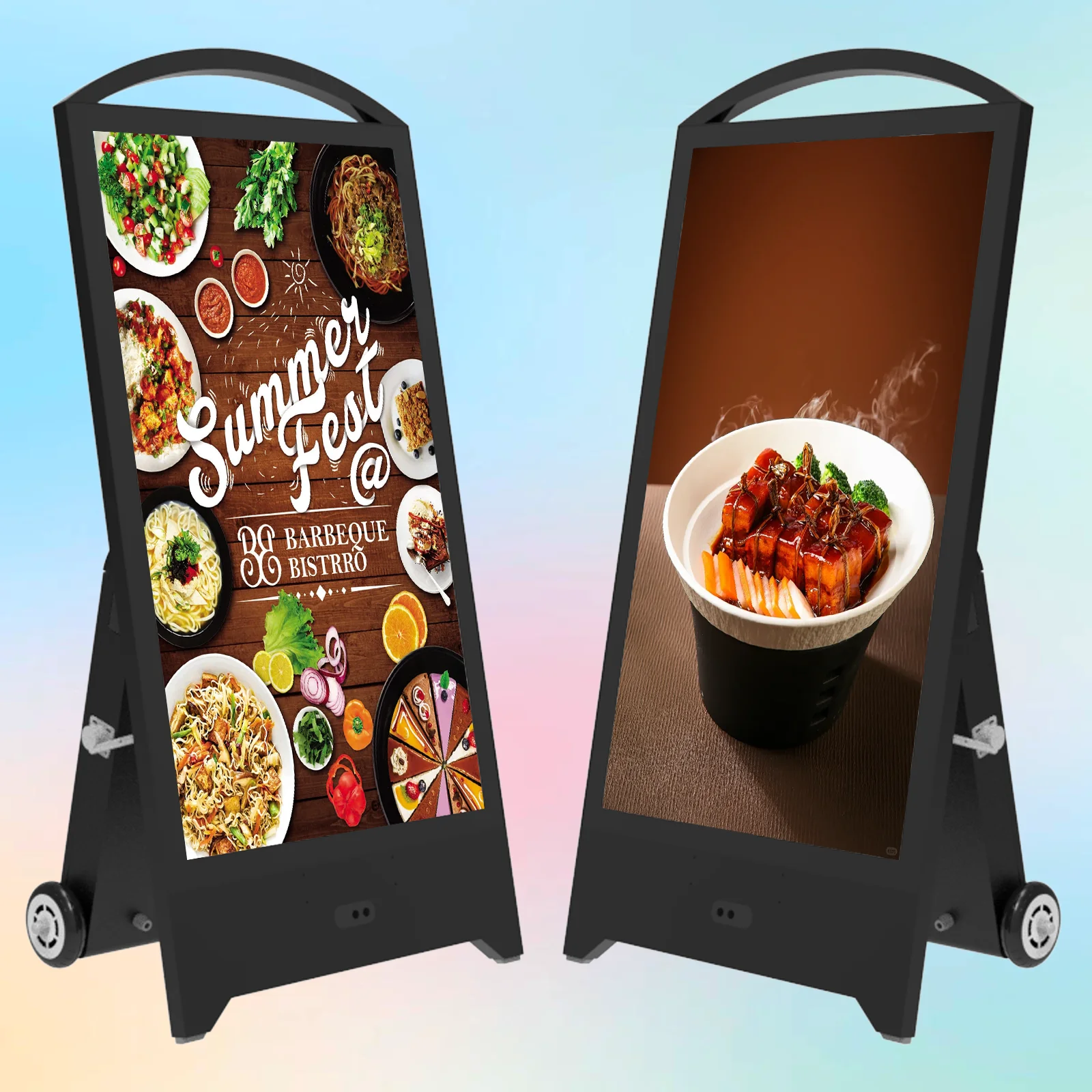 

43'' IP65 Waterproof Digital Poster Portable LCD Advertising Screen Outdoor Digital Signage With Movable Battery Powered For Ads