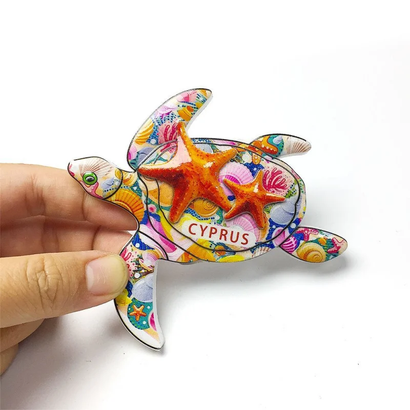 

Beach Starfish Turtle Refrigerator Magnet Home Decor3d3D Magnetic Commemorative Ornament