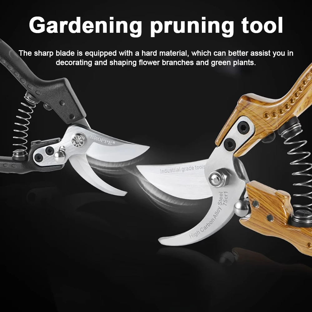 BROPPE Alloy Steel Garden Cutter Ergonomic Fast Efficient Cutting Labor Saving Spring For Garden And Fruit Har Hand Tools