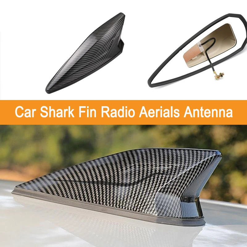 

Universal Shark Fin Shape Car Decoration Radio Aerials Antenna, Car Roof Decorative Antenna, Adhesive Non-destructive Install