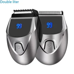 Double Liter Hair Trimmer Machine,Clipper, Self-Service Barber Shaver Reciprocating Rechargeable Multi-Function