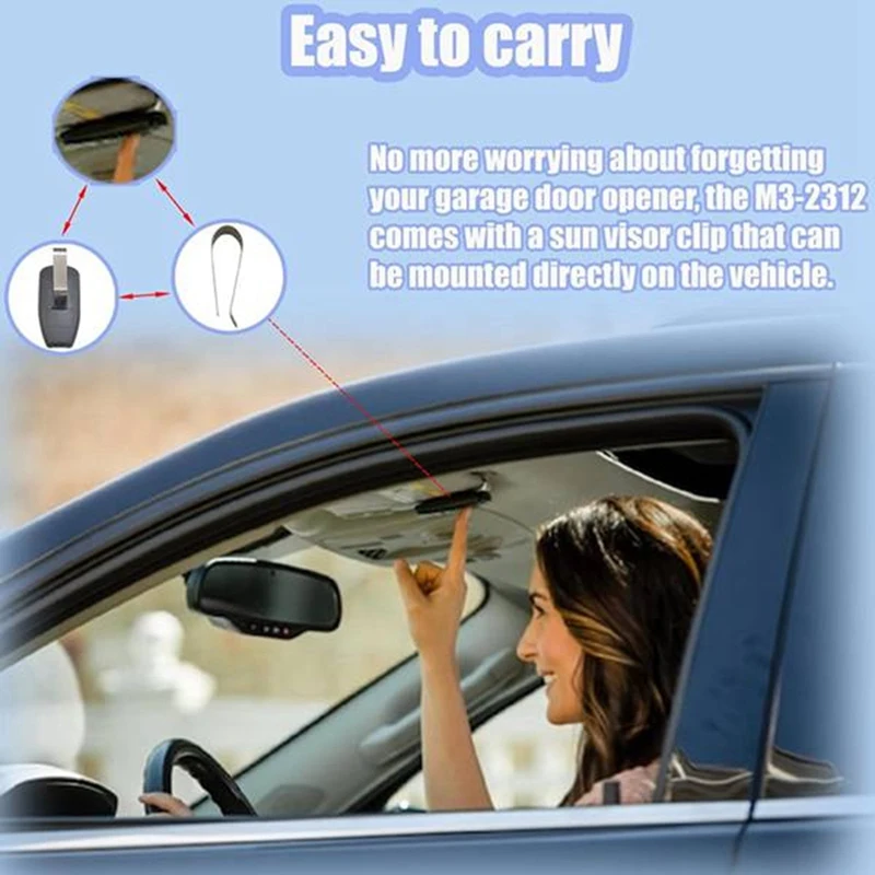 5PCS M3-2312 Garage Remote For Marantec 315MHZ Remote,2 Keys Garage Door Remote Controller