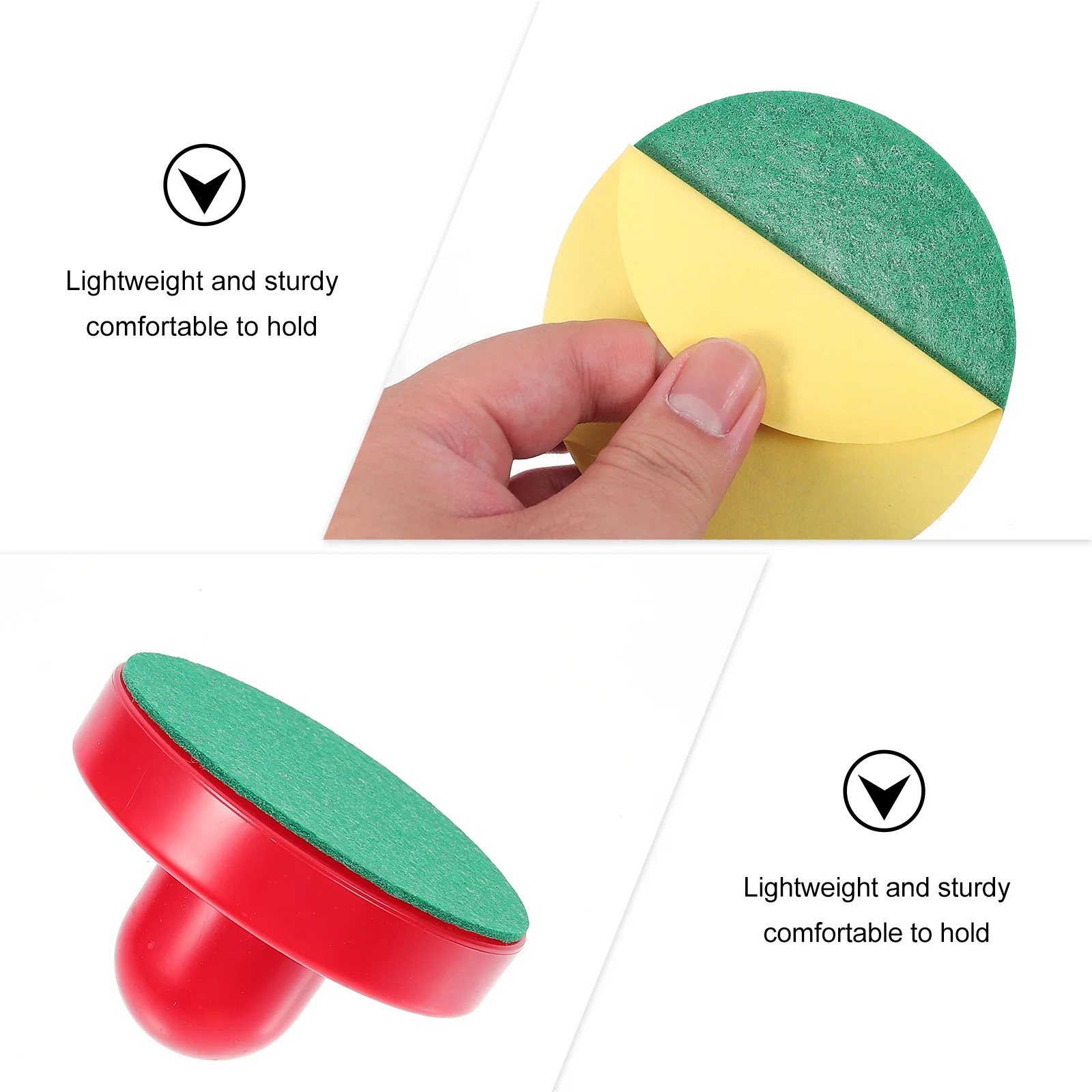 

Plastic Air Hockey Pusher Paddle Thick Lint Pad Lightweight Sturdy Suitable St Tables Gaming Experience Enhancer Hockey