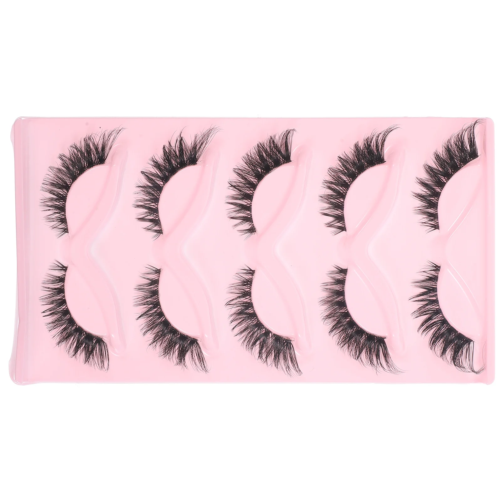 

5Pairs Fake Eyelashes Natural Look Lash Strips Easy to Use for Everyday Life and Parties Bulk Eyelashes Makeup Supplies