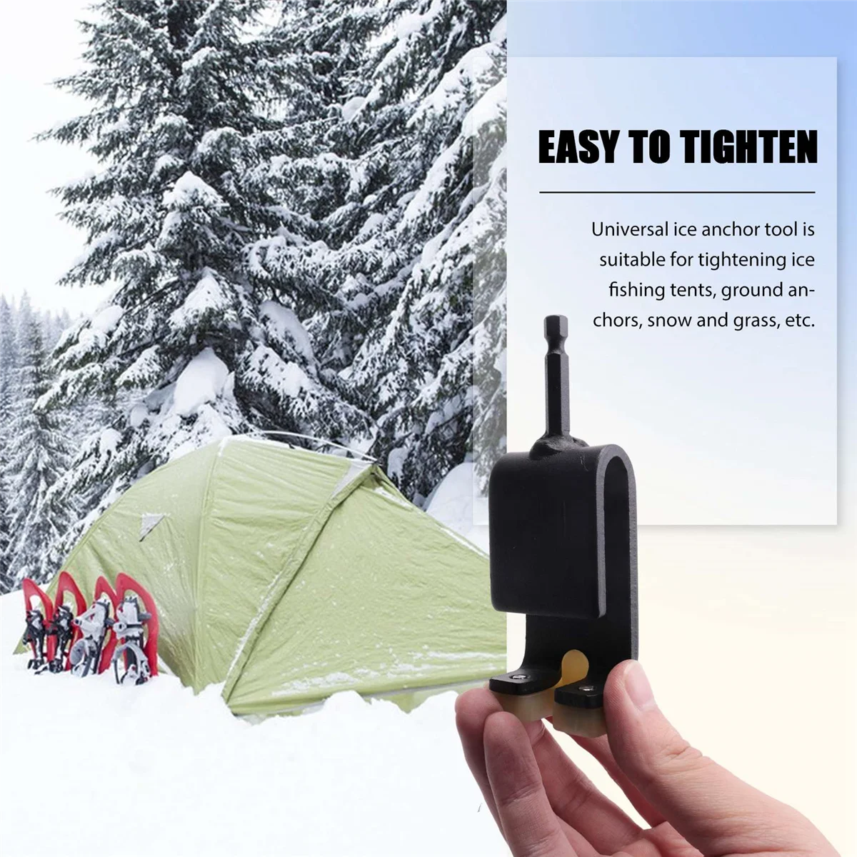 

Universal Ice Anchor Tool, Ice Anchor Drill Adapter for Ice Insert