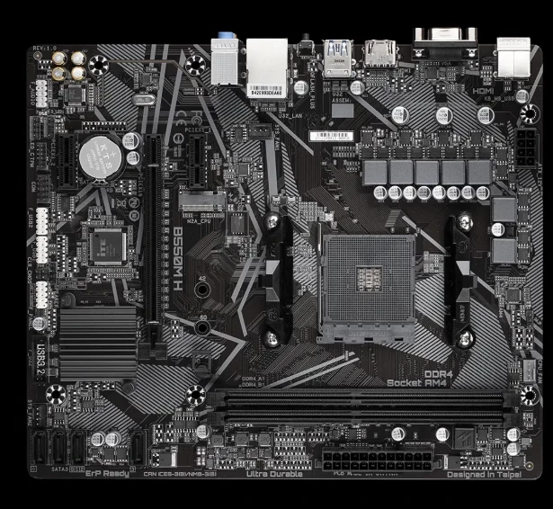 

New FOR Gigabyte GA-B550M-H Support, Ryzen, 1st Generation, to 5th Generation 5600G 5500
