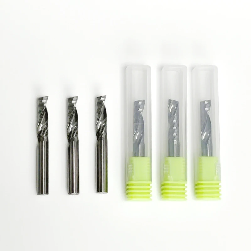 

10 шт./лот для акрилового ПВХ МДФ, дерева 5А, высокое качество-спиральная фреза с одной флейтой UP, твердосплавная фреза с ЧПУ