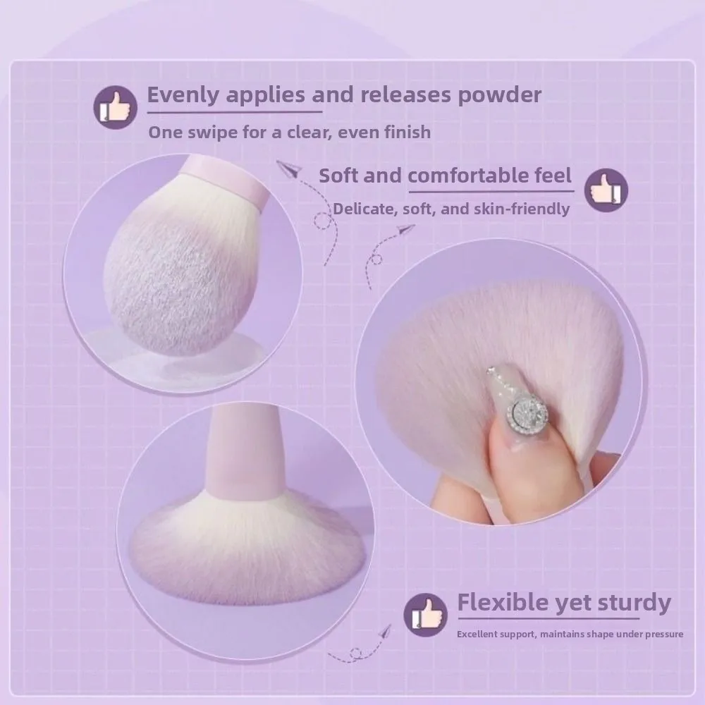 Set di pennelli per trucco super morbidi alla moda da 10 pezzi, capelli sintetici, pennello per ombretto facile da pulire, pennello per fard, principianti principianti