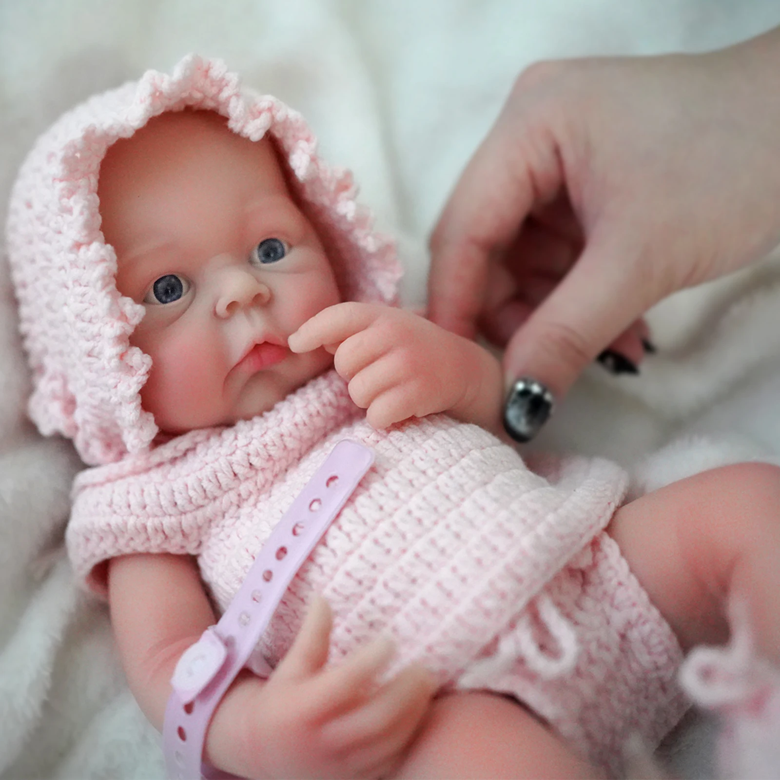 12" Micro Preemie Cute Full Body Soft Silicone Baby Doll Boy Lifelike Reborn Doll Surprise Children Anti-Stress Cuerpo Entero