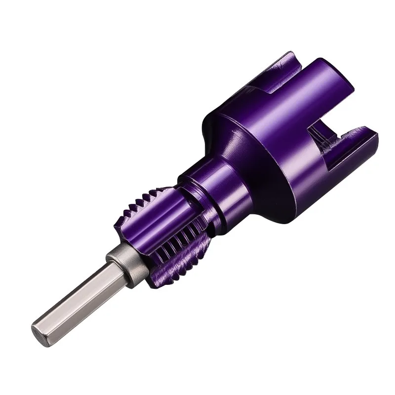 Internal External Thread Integrated Pipe Threader Purple Plastic Pipe Hex Shank 1/2