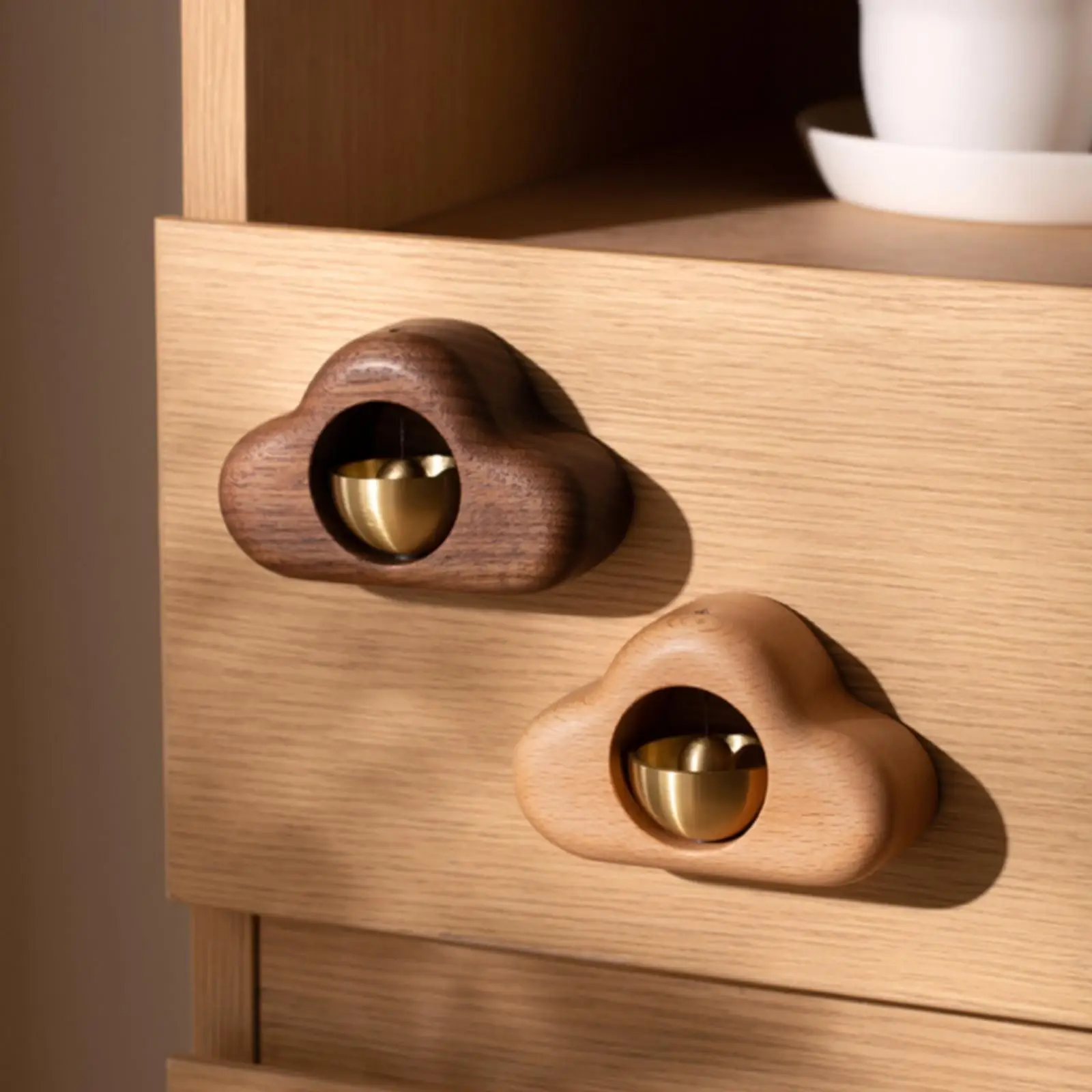 Atmospheric Door Chime Compact Wooden Decorative Entry Notification for
