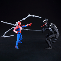 9L 3D Superhero Duel Figure Red Blue Spider-Man VS Black Symbiote Venom Battle Diorama Dummy13 Lucky13 Action Figures Toys Gifts