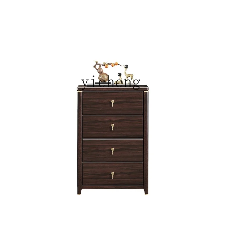 Tqh Purple Gold Ebony Bedroom Nine-Drawer Cabinet Simple and Light Luxury Living Room Home Storage Side Cabinet