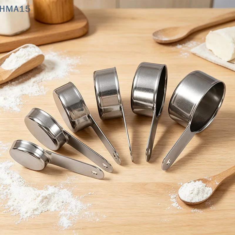 Deformation Resistant Round Head Stainless Steel Measuring Spoons Accurate Measuring Tool for Home Kitchen Baking DIY Projects