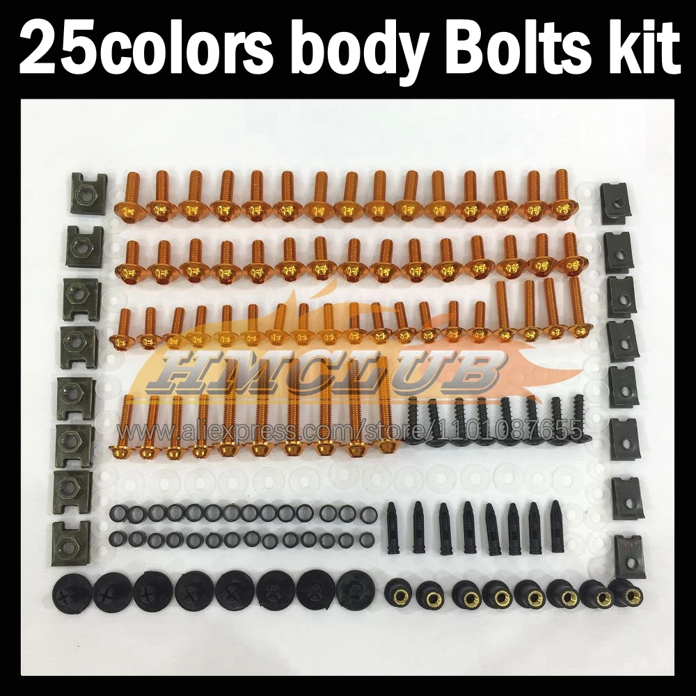 268ps Full Screws Kit Body bolt For YAMAHA FJR 1300 FJR1300 07 08 09 10 11 12 2007 2008 2009 2010 2012 Fairing bolts screw NutS