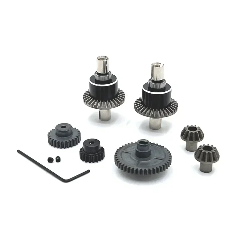 RC 자동차 부품 금속 업그레이드 디퍼렌셜 19T 27T 44T 기어 RIaarIo XDKJ-001 XDKJ-006 AM-X12 WLtoys 144001 124017 124019 124007용