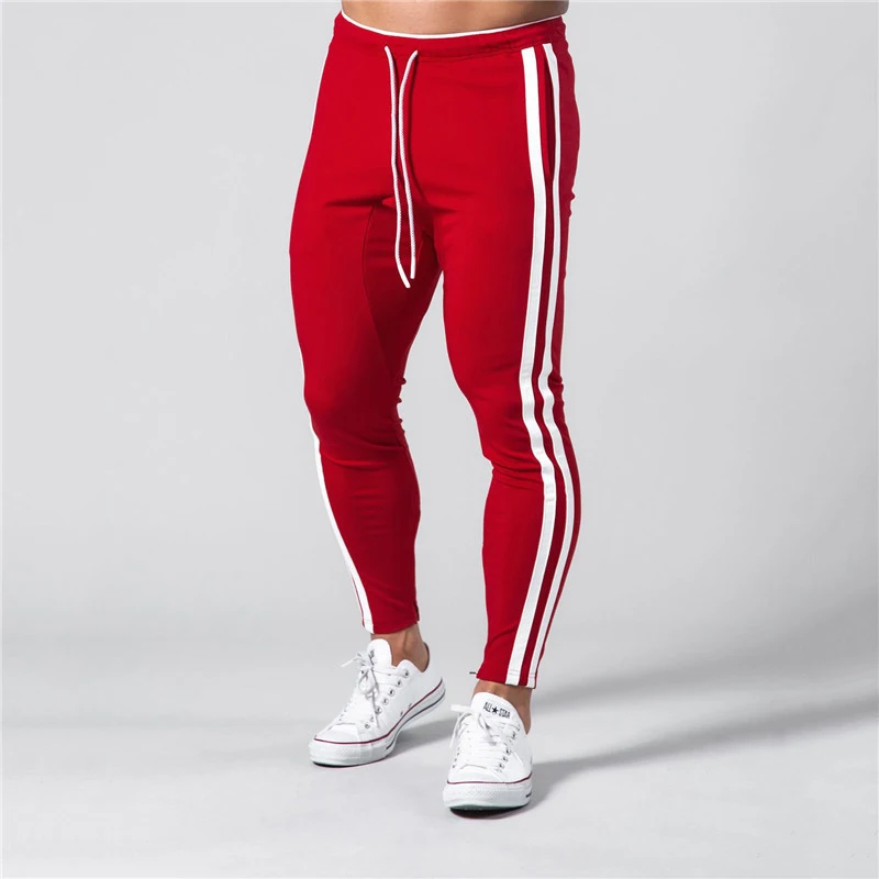 

2022 Spring and Autumn New Cotton Men Trousers Slim Fit Striped Casual Pants Fashion Joggers Gym Workout Sports Pants