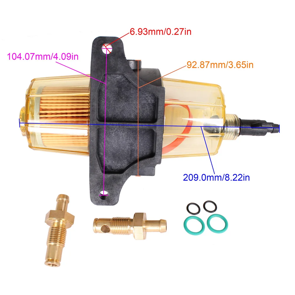 UF-10K Fuel Filter Element Water Separator Assembly Elements UF10K Outboard Motor Boat Engine For Honda Yamaha Suzuki Mercury