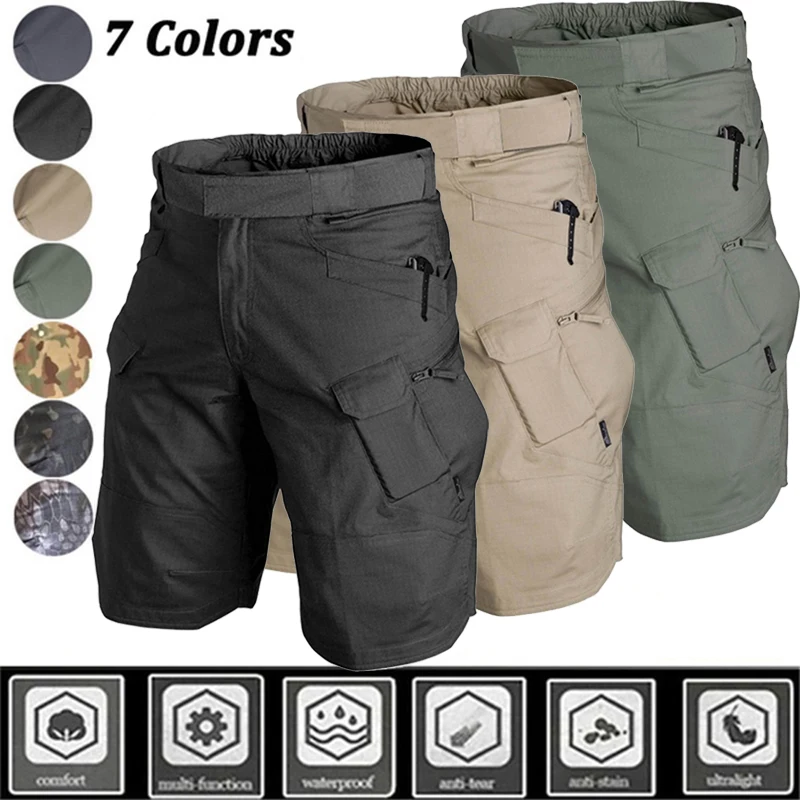 Men's Summer Tactical Army Pants Users Outside Sports Hiking Shorts Multi-pocket Tactical Shorts