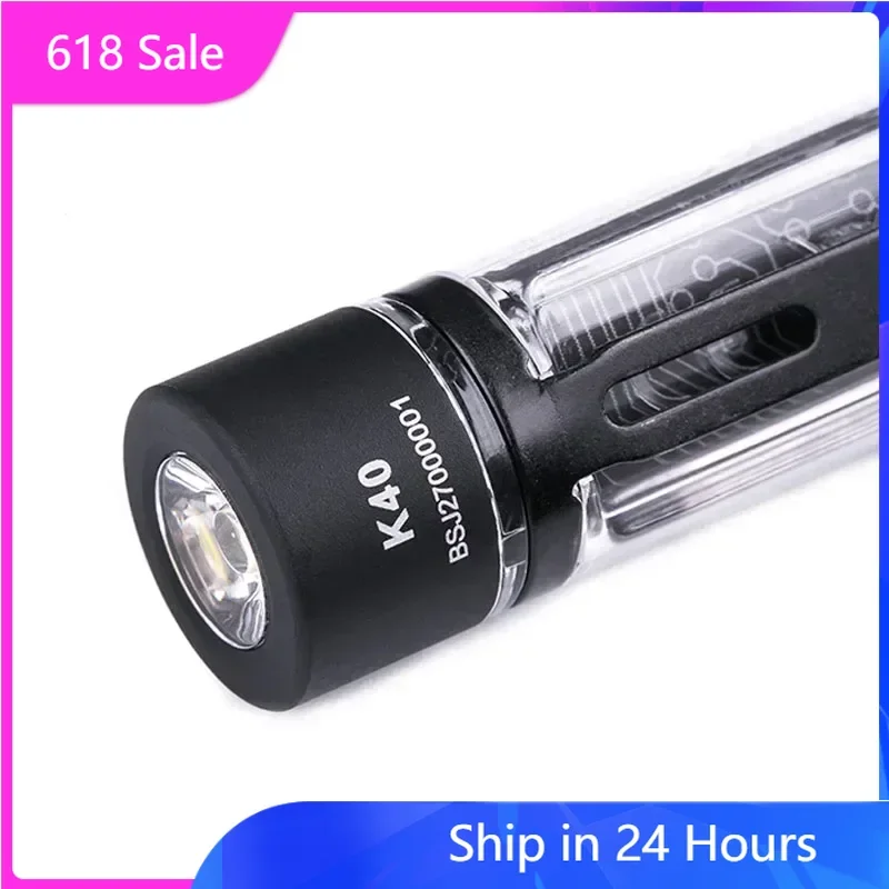 

Nextorch K40 Multi-light Source Keychain Flashlight 700 Lumens, White/Red/Blue/UV LED, 6 Lighting Modes, Type-C Rechargeable