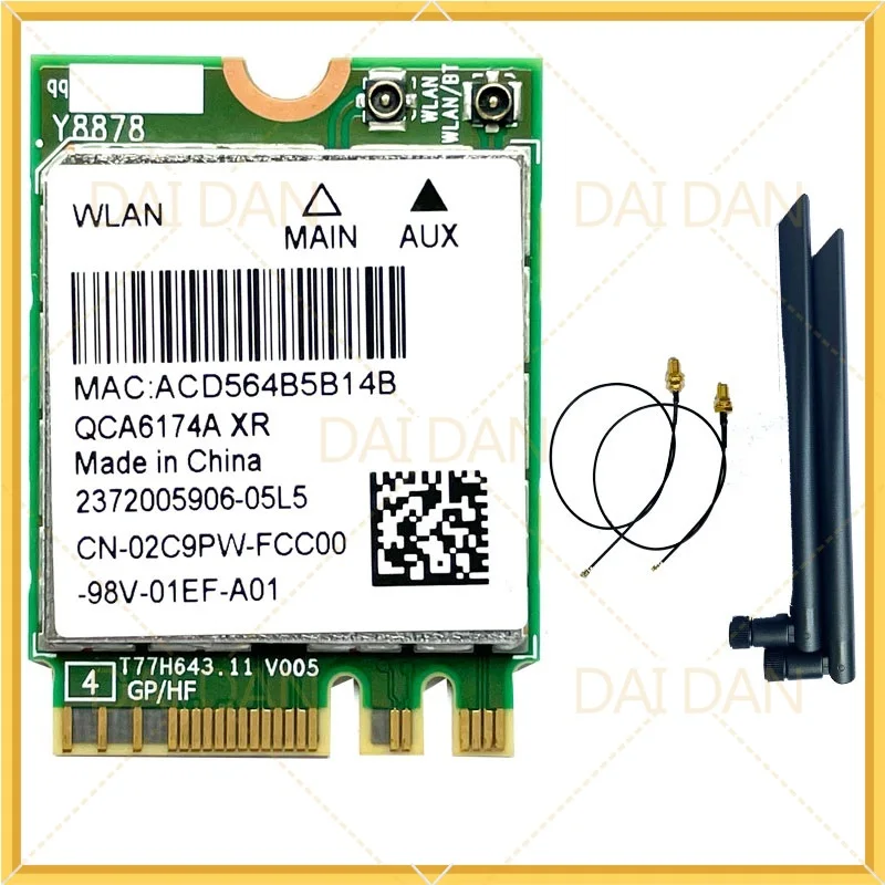NEW Wireless Card for Atheros QCNFA364A QCA6174A NGFF M.2 867Mbps 802.11AC Bluetooth4.2 Dual Band WiFi Network Card