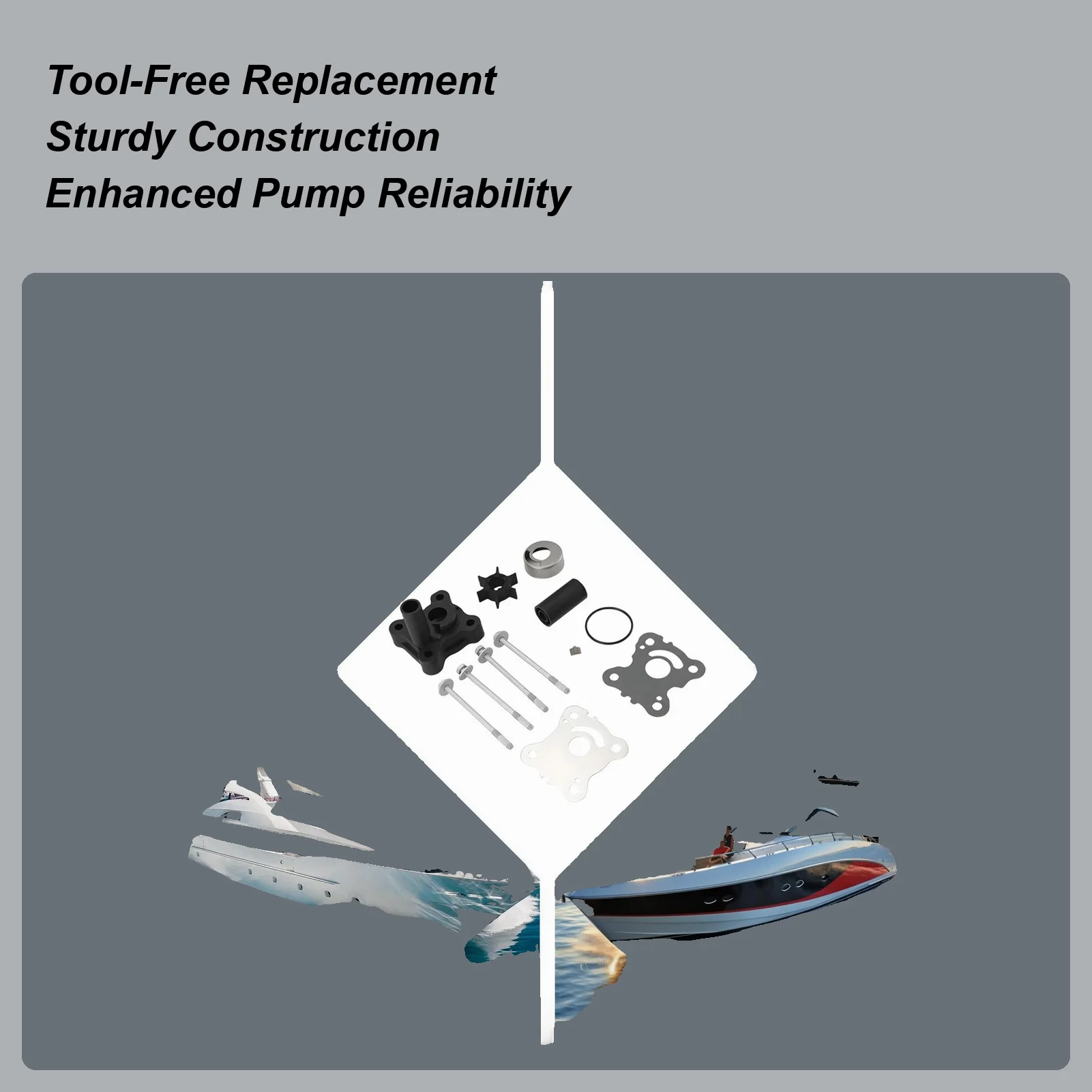 

Для подвесных моторов Honda 06193-ZW9-A32 BF8D BF9.9D 15D 20D 4T 8-20HP Ремкомплект водяного насоса для лодки Прочная быстрая крыльчатка