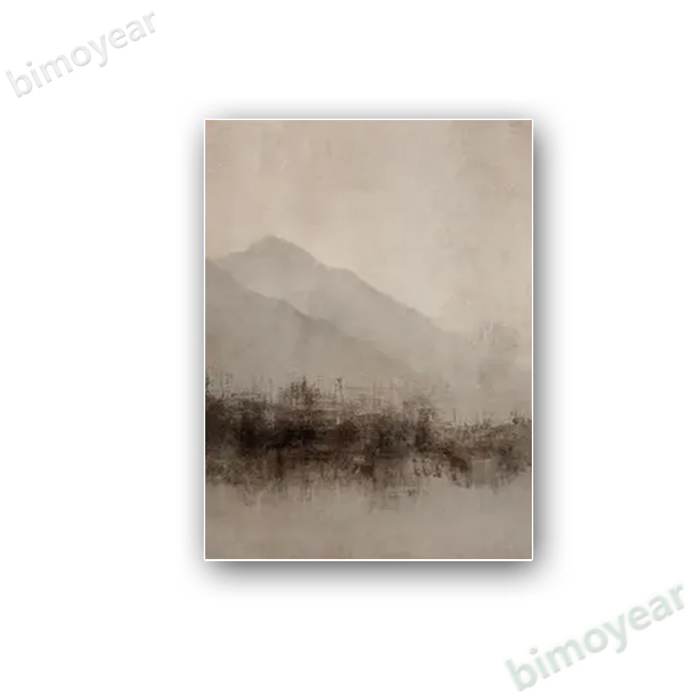 100% hand drawn mountain peak abstract oil painting original wall painting home living room decoration paint interior aesthetics