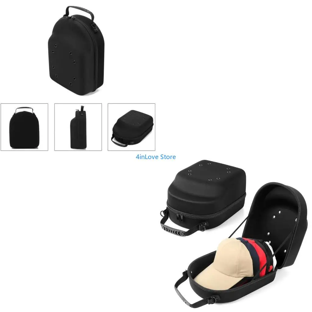 

T4MD Safely Hat Bag Portable Storage Box Durable Baseball Hat Holder