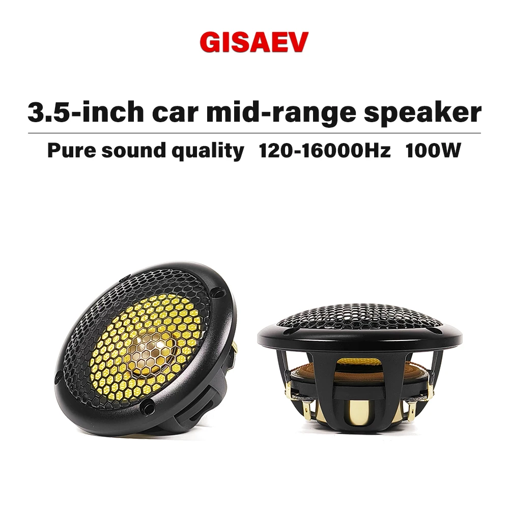 2pcs 3.5-inch Bullet Guided Mid-Range Speaker, Car Center Speaker, Luxury Car Two-Way Three-Way 3-inch Mid-Range Speaker