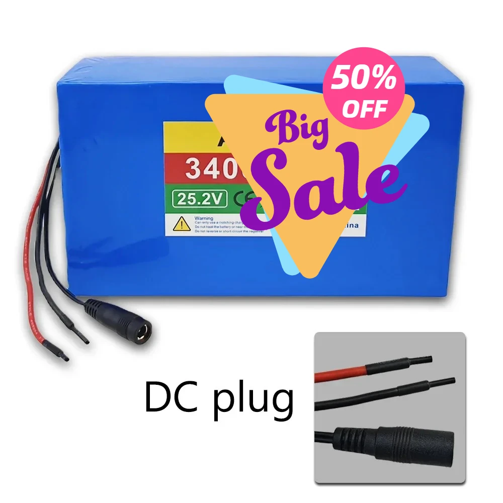 

6S10P 25,2 В 34000 мАч 18650 литий-ионный аккумулятор с BMS для скутеров + зарядное устройство 25,2 В 2 А