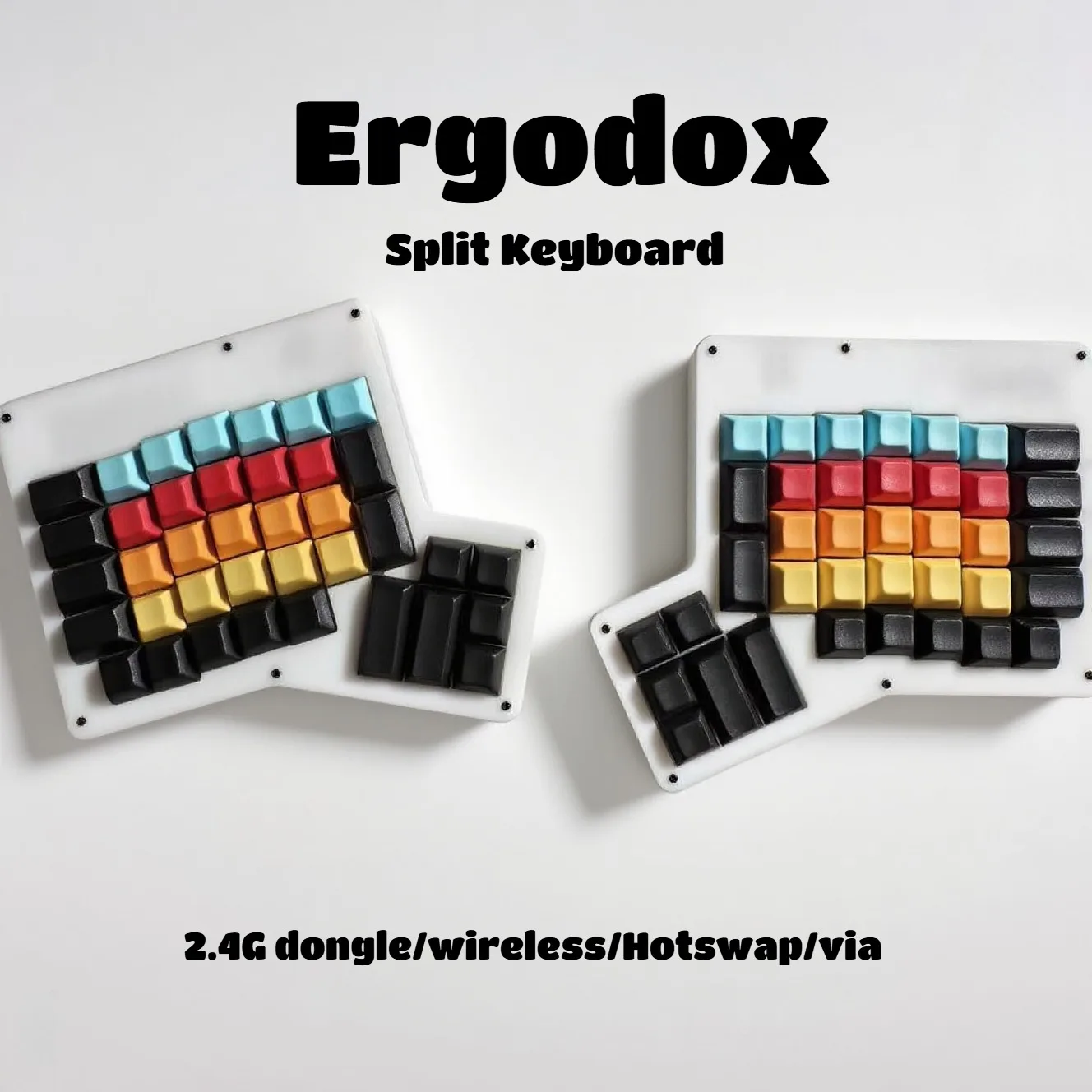 

Комплект разделенной клавиатуры Ergodox с 3D-печатью, беспроводной ключ 2,4G, игровая механическая клавиатура Ergodone с горячей заменой, эргономичные аксессуары