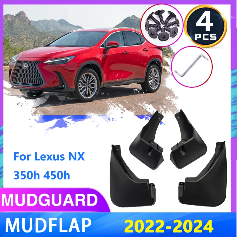 

4PCS Car Mudguards For Lexus NX 350h 450h 400h 350 2022 2023 2024 Car Guard Splash Flap Mud Flaps Fenders Auto Accessories